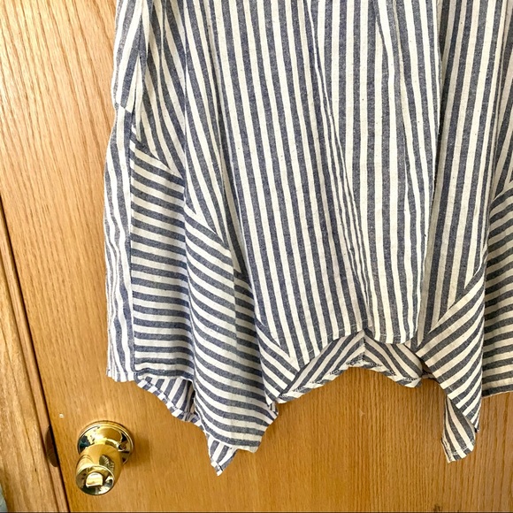 ModCloth Striped Sleeveless Handkerchief Hem Blouse - Picture 5 of 7